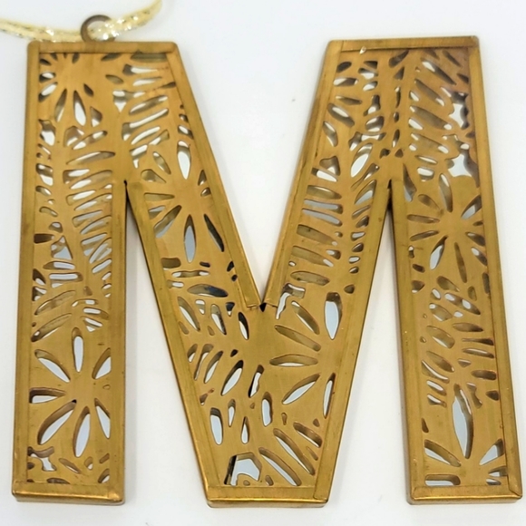 M Initial Holiday Ornament or Tag - Picture 3 of 8